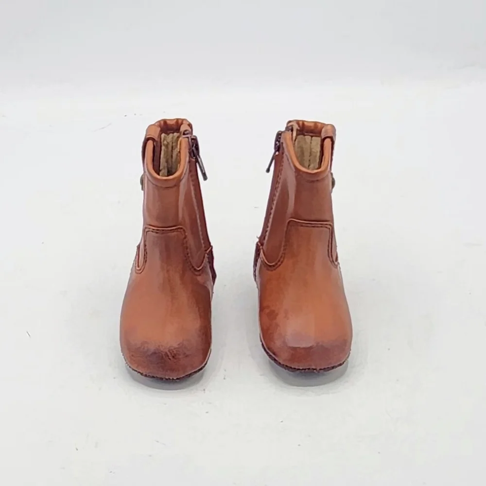 Frye Cognac Leather Infant Baby‎ Soft Sole Crib Shoes Booties Size 1 (YTH1)